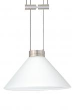 Besa Lighting 1XA-117607-SN - Besa Pendant Kona Satin Nickel White 1x50W Halogen