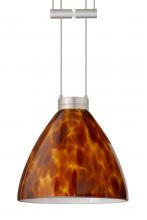 Besa Lighting 1XA-177918-SN - Besa Pendant Mia Satin Nickel Amber Cloud 1x50W Halogen