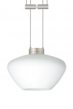 Besa Lighting 1XA-541007-SN - Besa Pendant Peri Satin Nickel Opal Matte 1x50W Halogen