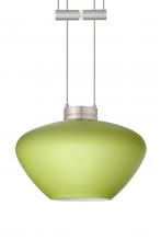 Besa Lighting 1XA-541035-SN - Besa Pendant Peri Satin Nickel Chartreuese 1x50W Halogen