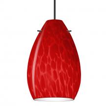 Besa Lighting 1XC-1713RC-BK - Besa, Pera 6 Cord Pendant, Red Cloud, Black Finish, 1x50W MAX GY6.35 Base