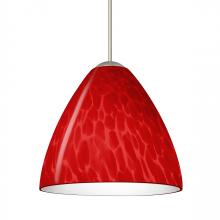 Besa Lighting 1XC-1779RC-SN - Besa, Mia Cord Pendant, Red Cloud, Satin Nickel Finish, 1x50W MAX GY6.35 Base