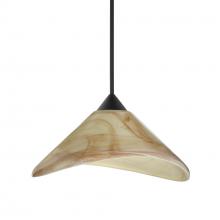 Besa Lighting 1XC-191383-BK - Besa Pendant Hoppi, Black Finish, Mocha 1x50W MAX GY6.35 Base