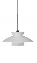 Besa Lighting 1XC-271825-BR - Besa Pendant Trilo 7 Bronze Frost 1x50W Halogen