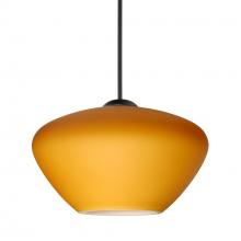 Besa Lighting 1XC-541080-BK - Besa Pendant Peri, Black Finish, Amber Matte 1x50W MAX GY6.35 Base