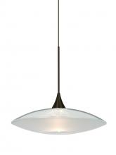 Besa Lighting 1XC-6294CL-BR - Besa Pendant Spazio Bronze Clear/Frost 1x50W Halogen