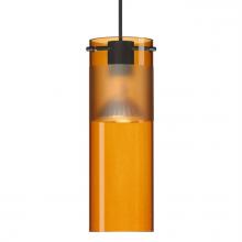 Besa Lighting 1XC-6527EG-BK - Besa Pendant Scope 7, Black Finish, Armagnac/Frost 1x50W MAX GY6.35 Base