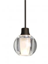 Besa Lighting 1XC-BOCA3CL-BR - Besa, Boca 3 Cord Pendant, Clear, Bronze Finish, 1x35W Halogen