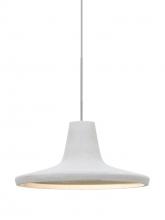 Besa Lighting 1XC-MODUSWH-LED-SN - Besa Modus Cord Pendant, White, Satin Nickel Finish, 1x9W LED