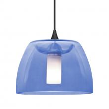 Besa Lighting 1XC-SPURBL-BK - Besa Spur Pendant, Blue, Black Finish, 1x35W MAX GY6.35 Base