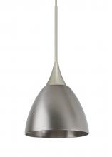 Besa Lighting 1XT-1858MN-SN - Besa Divi Pendant, Metal Satin Nickel, Satin Nickel, 1x50W Halogen