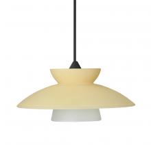 Besa Lighting 1XT-271897-BK - Besa Pendant Trilo 7, Black Finish, Champagne 1x50W MAX GY6.35 Base