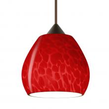 Besa Lighting 1XT-5605RC-BR - Besa, Tay Tay Cord Pendant, Red Cloud, Bronze Finish, 1x50W MAX GY6.35 Base