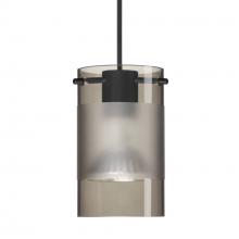 Besa Lighting 1XT-6524ES-BK - Besa Pendant Scope, Black Finish, Smoke/Frost 1x50W MAX GY6.35 Base Mr16