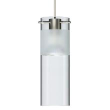 Besa Lighting 1XT-6527EC-SN - Besa, Scope 7 Cord Pendant, Clear/Frost, Satin Nickel Finish, 1x50W MAX GY6.35 Base