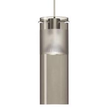 Besa Lighting 1XT-6527ES-SN - Besa, Scope 7 Cord Pendant, Smoke/Frost, Satin Nickel Finish, 1x50W MAX GY6.35 Base