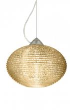 Besa Lighting 1KX-4913GD-SN - Besa Pape 12 Pendant 1Kx Gold Glitter Satin Nickel 1x75W Medium Base