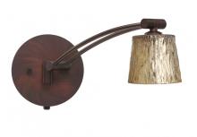 Besa Lighting 1WW-5145GF-BR - Besa Wall Nico 3 Bronze Stone Gold Foil 1x50W Halogen Gy6.35