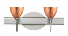 Besa Lighting 2SW-1758CF-SN - Besa Divi Wall 2SW Copper Foil Satin Nickel 2x40W G9