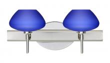 Besa Lighting 2SW-541087-CR - Besa Wall Peri Chrome Blue Matte 2x40W G9