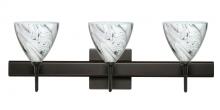 Besa Lighting 3SW-1779MG-LED-BR-SQ - Besa Wall With SQ Canopy Mia Bronze Marble Grigio 3x5W LED