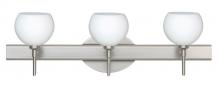 Besa Lighting 3SW-565807-LED-SN - Besa Wall Palla 5 Satin Nickel Opal Matte 3x5W LED