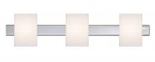 Besa Lighting 3SW-TITO07-CR - Besa, Tito Vanity, Opal Matte, Chrome Finish, 3x40W Halogen