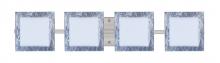 Besa Lighting 4WS-7735SF-SN - Besa Wall Alex Satin Nickel Opal/Silver Foil 4x50W G9