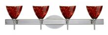 Besa Lighting 4SW-177941-LED-CR - Besa Wall Mia Chrome Garnet 4x5W LED