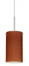 Besa Lighting B-4404CH-SN - Besa Stilo 7 Pendant For Multiport Canopy Satin Nickel Cherry 1x50W Candelabra