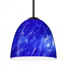 Besa Lighting B-757286-MED-BK - Besa Sasha Pendant For Multiport Canopy Black Blue Cloud 1x50W MAX E26 Base