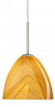 Besa Lighting B-7572HN-SN - Besa Sasha Pendant For Multiport Canopy Satin Nickel Honey 1x50W Candelabra