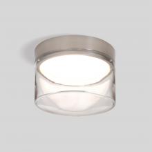 Besa Lighting EPICCLC-LED-SN - Besa Epic Flush mount, Clear Shade, Black Finish, 1x12W LED