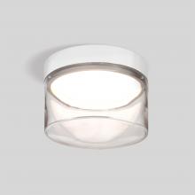 Besa Lighting EPICCLC-LED-WH - Besa Epic Flush mount, Clear Shade, White Finish, 1x12W LED