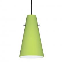 Besa Lighting J-412435-BK - Besa Cierro Pendant For Multiport Canopy Black Chartreuse 1x100W MAX E26 Base