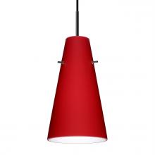 Besa Lighting J-4124RM-BK - Besa Cierro Pendant For Multiport Canopy Black Ruby Matte 1x100W MAX E26 Base