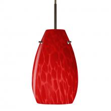 Besa Lighting J-4126RC-BR - Besa, Pera 9 Cord Pendant for Multiport Canopy, Red Cloud, Bronze Finish, 1x100W MAX E26 Base