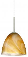 Besa Lighting J-4470HN-SN - Besa Vila Pendant For Multiport Canopy Satin Nickel Honey 1x60W Medium Base