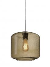 Besa Lighting J-NILES10SM-EDIL-SN - Besa Niles 10 Pendant For Multiport Canopy, Smoke Bubble, Satin Nickel Finish, 1x4W L