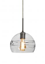 Besa Lighting J-SPIR8CL-EDIL-BR - Besa Spirit 8 Pendant For Multiport Canopy, Clear, Bronze Finish, 1x8W LED Filament