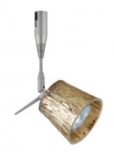 Besa Lighting RSP-5145GF-12-SN - Besa Spotlight With 12" Stem Nico 3 Satin Nickel Stone Gold Foil 1x50W Halogen Mr16