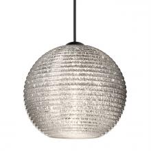 Besa Lighting RXP-4615GL-BK - Besa Pendant Kristall 6, Black Finish, Glitter 1x35W MAX GY6.35 Base