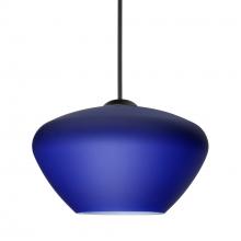 Besa Lighting RXP-541087-BK - Besa Pendant Peri, Black Finish, Blue Matte 1x50W MAX GY6.35 Base