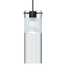 Besa Lighting RXP-6527EC-BK - Besa Pendant Scope 7, Black Finish, Clear/Frost 1x50W MAX GY6.35 Base