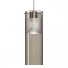 Besa Lighting RXP-6527ES-SN - Besa, Scope 7 Cord Pendant, Smoke/Frost, Satin Nickel Finish, 1x50W MAX GY6.35 Base