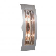 Besa Lighting SAIL17SM-EDIL-SL - Besa, Sail Wall Sconce,Smoke Bubble, Silver Finish, 2x5W LED Filament