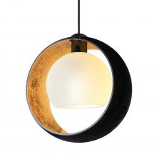 Besa Lighting X-4293GF-BK - Besa Pendant For Multiport Canopy Pogo, Black Finish, Black/Inner Gold 1x35W MAX GY6.35 Base