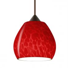 Besa Lighting X-5605RC-BR - Besa, Tay Tay Cord Pendant for Multiport Canopy, Red Cloud, Bronze Finish, 1x50W MAX GY6.35 Base