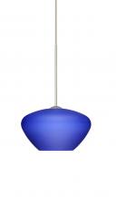 Besa Lighting XP-541087-SN - Besa Pendant Peri Satin Nickel Blue Matte 1x50W Halogen