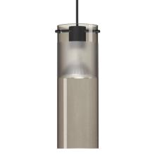 Besa Lighting XP-6527ES-BK - Besa Pendant Scope 7, Black Finish, Smoke/Frost 1x50W MAX GY6.35 Base